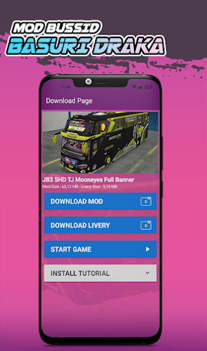 Mod Bussid STJ Basuri Draka Screenshot 2