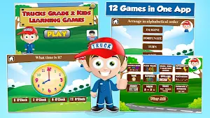 Second Grade Games: Kids Truck Screenshot 0
