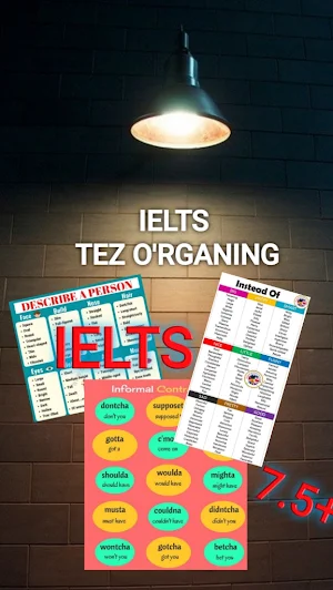 IELTS NI TEZ O'RGANISH| 7,5+ Screenshot 0
