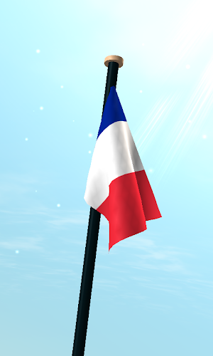Réunion Flag 3D Live Wallpaper Screenshot 2