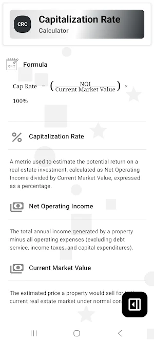 Capitalization Rate Calculator Screenshot 1