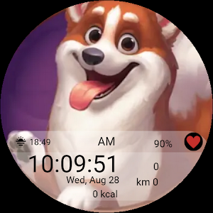 Animated Cute Dog Watch Face Screenshot 3