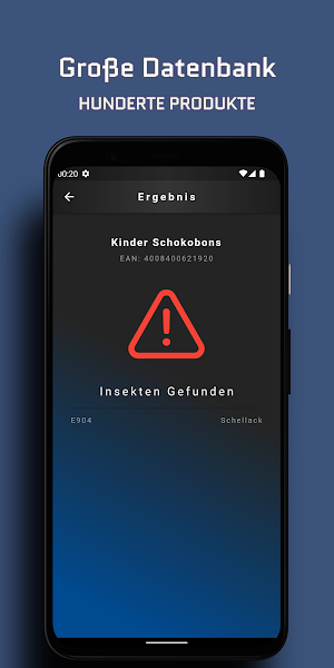 Insekten Lebensmittel Scanner Screenshot 1