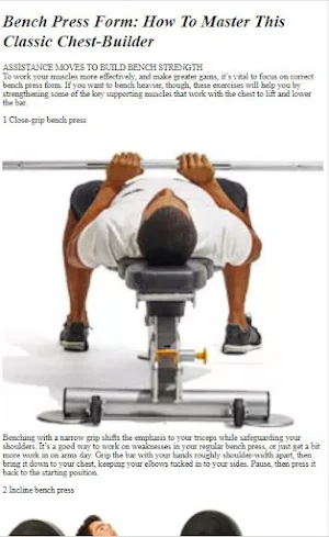 How to Do Bench Press Workout Screenshot 1