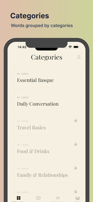 Basque Vocabulary Screenshot 2