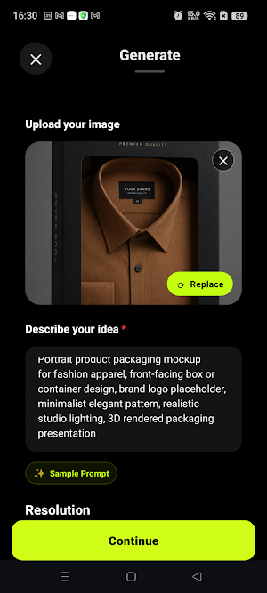 AI Packaging Design Generator Screenshot 0