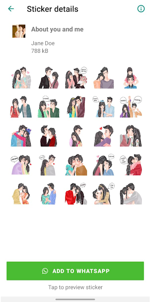 Cute Couple Stickers Screenshot 1
