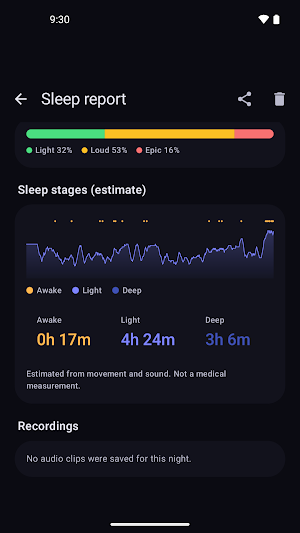 Boring Snore Sleep Tracker Screenshot 2