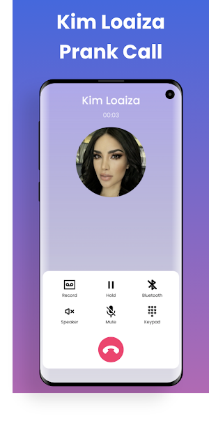 Kim Loaiza Fake Call & Chat Screenshot 1