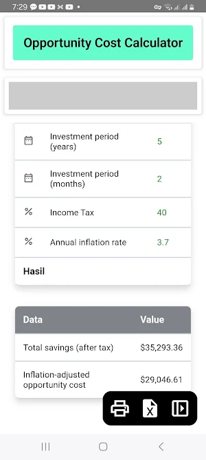 Opportunity Cost Calculator Screenshot 0