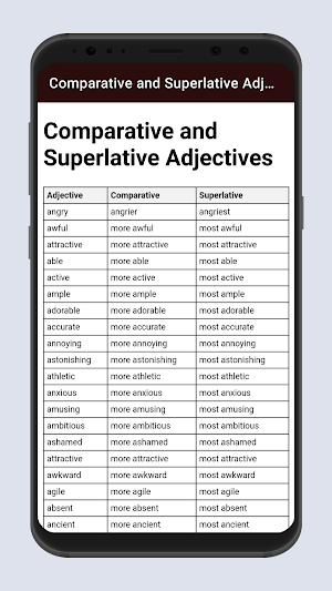 Comparative & Superlative Adj Screenshot 0