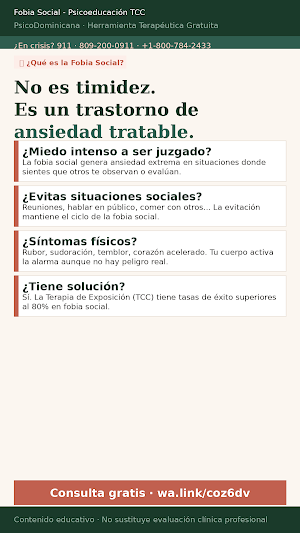 Fobia Social - Psicoeducación Screenshot 2