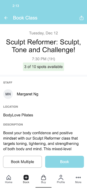 BodyLove Pilates SG Screenshot 2