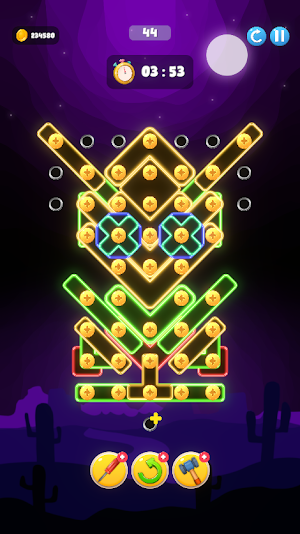 Neon Planks and Screw Puzzle Screenshot 3