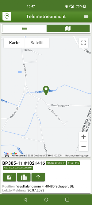 KRONE SmartTelematics Screenshot 1