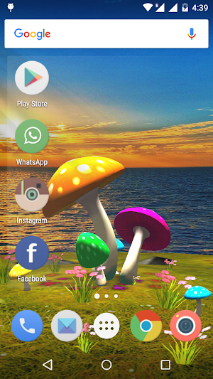 3D Mushroom-Sun Live Wallpaper Screenshot 1