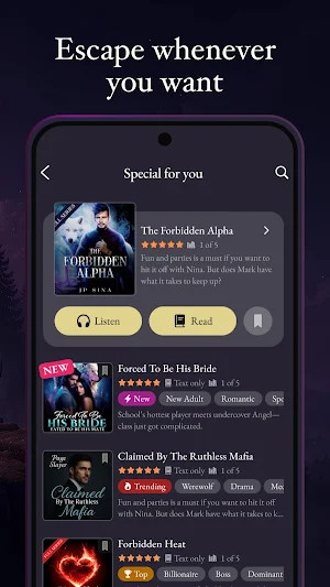 Shadowlune: Werewolf Novels Screenshot 1