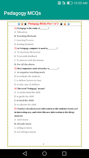 Pedagogy MCQs (offline) Screenshot 0