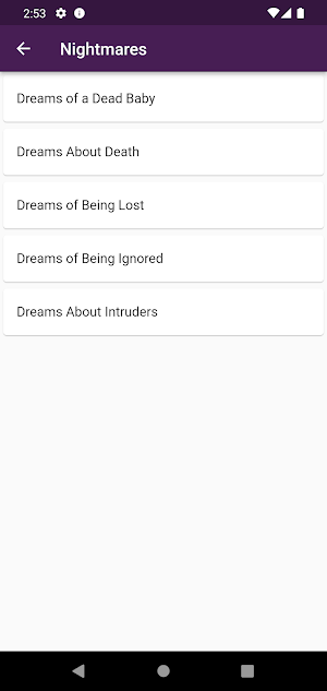 Dream Meanings - Dictionary Screenshot 3
