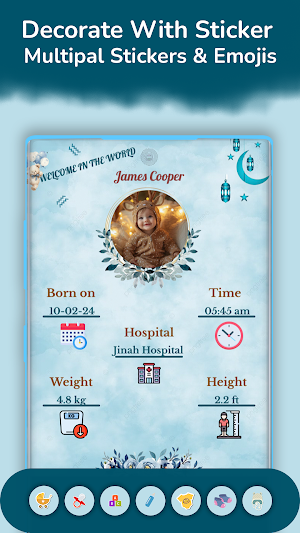 New Born Baby Greeting Frames Screenshot 2
