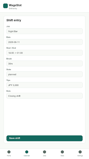 WageSlot Screenshot 2