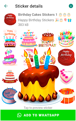 Happy Birthday Wishes Stickers Screenshot 2