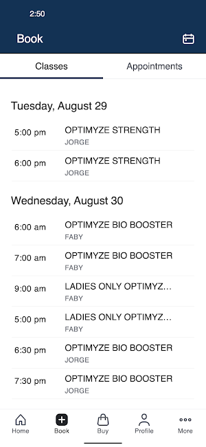 Optimyze Health & Fitness Screenshot 1