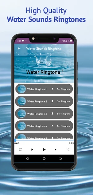Water Sounds Ringtones sms Screenshot 2