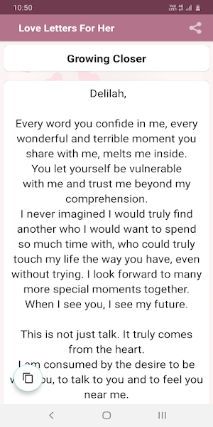 Love Letters For Her Screenshot 1