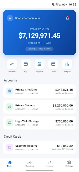 Flex - Bank App Simulator Screenshot 0