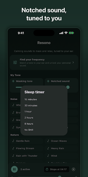 Resono: Tinnitus Relief Sounds Screenshot 2