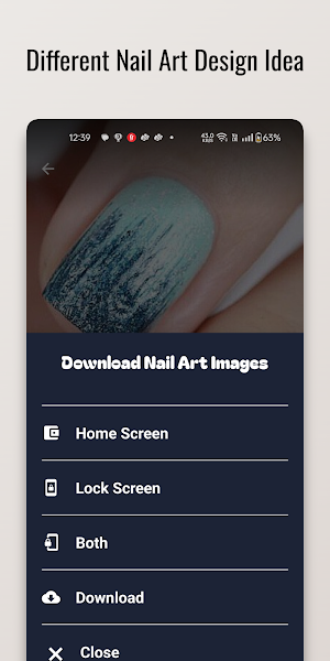 Metallic Gradient Nail Design Screenshot 0