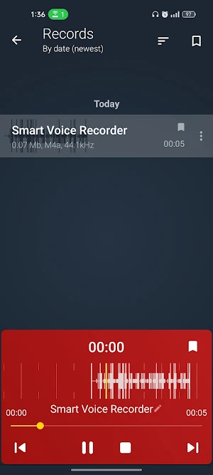Smart Voice Recorder Screenshot 1