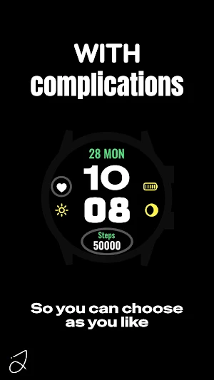 Simple Icons Watch Face Screenshot 2