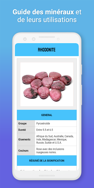 Guide Minéraux Lithothérapie Screenshot 1