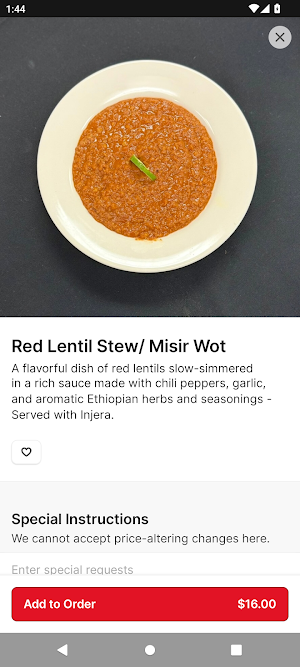 Axum Ethiopian Restaurant Screenshot 2