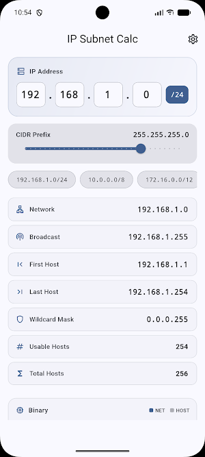 IP Subnet Calculator: CIDR Screenshot 0
