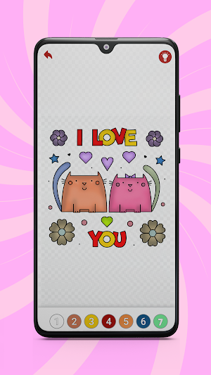 Valentines Love Color Book Screenshot 0