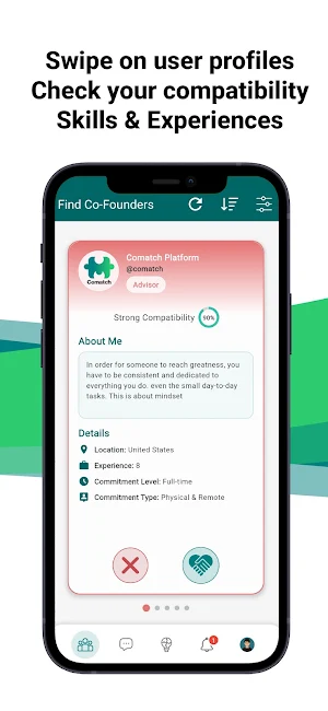 Comatch - Find CoFounders Screenshot 2