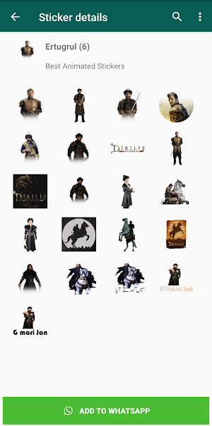 WAStickerApps - Ertugrul Stickers for WhatsApp Screenshot 0