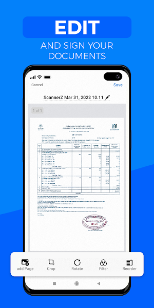 Scanner Z -  PDF Documents Screenshot 1