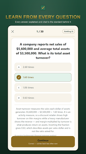 CPA Exam Prep: Practice Test Screenshot 1