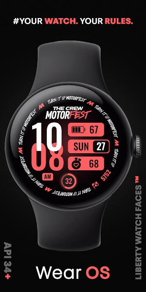 MOTORFEST Digital Watch Face Screenshot 0