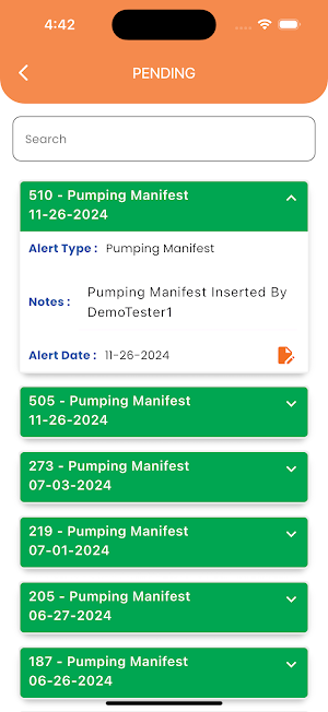 SAMS Pumper Portal Screenshot 1