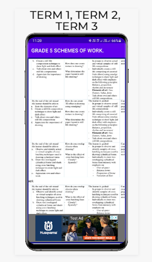 Grade 5 all subjects schemes Screenshot 1