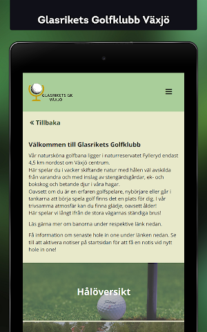 Glasrikets Golfklubb Växjö Screenshot 2