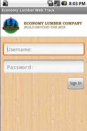 Economy Lumber Web Track Screenshot 0