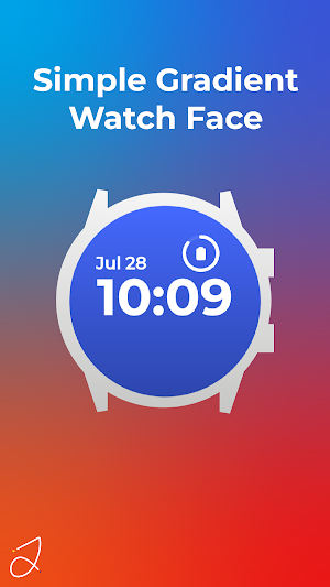 Simple Gradient Watch Face Screenshot 0