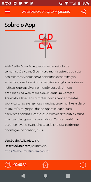 Rádio Comunidade do Coração Aquecido Screenshot 2