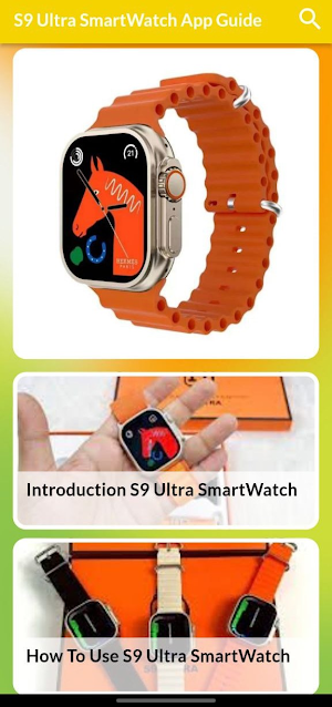 S9 Ultra SmartWatch App Guide Screenshot 0